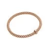 Fope Solo 18ct Rose Gold 0.01ct Diamond Flexible Bracelet