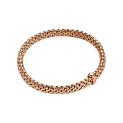 Fope Vendome 18ct Rose Gold 0.01ct Diamond Flexible Bracelet