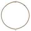 Fope Eka Tiny 18ct Rose Gold 0.22ct Diamond Necklace