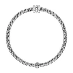 Fope Eka Tiny 18ct White Gold 0.16ct Diamond Bracelet