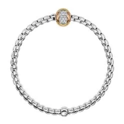 Fope Eka Tiny 18ct White Gold 0.25ct Diamond Bracelet
