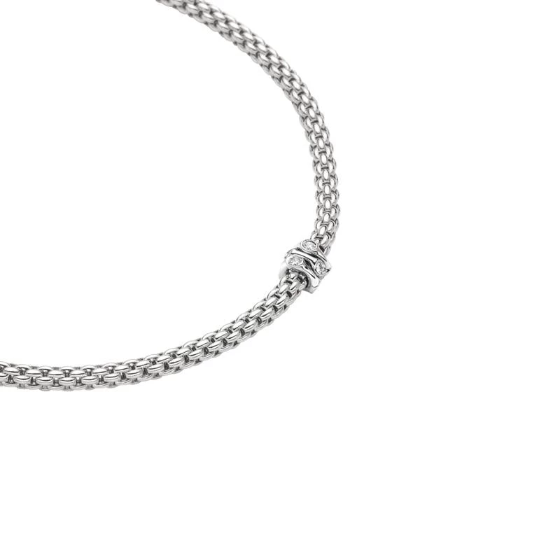 Fope Flex'itPrima 18ct White Gold 0.12ct Diamond Necklace 2 Fope Flex'itPrima 18ct White Gold 0.12ct Diamond Necklace - Image 2