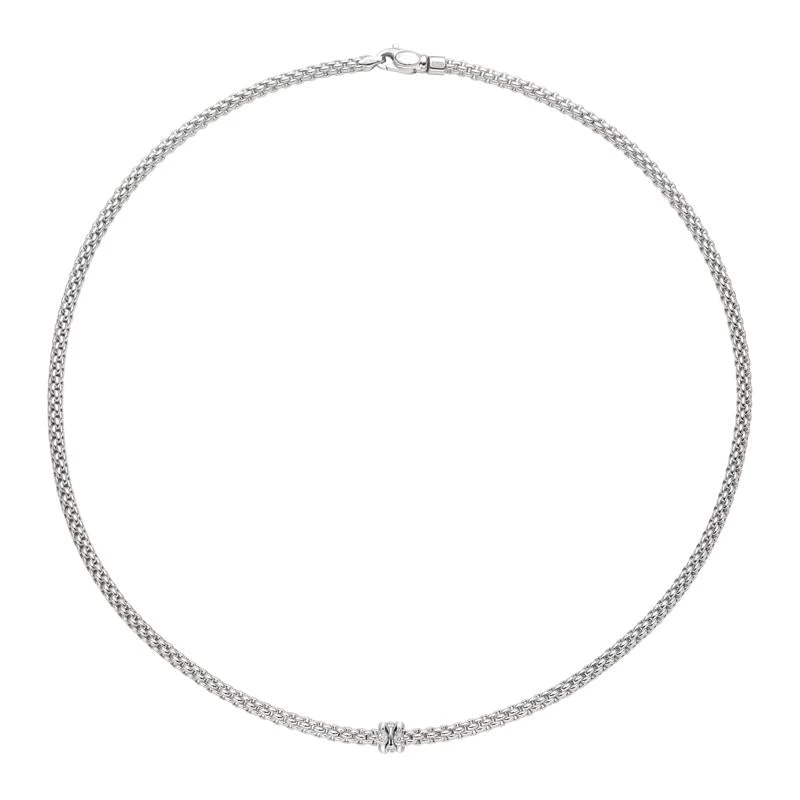 Fope Flex'itPrima 18ct White Gold 0.12ct Diamond Necklace 1 Fope Flex'itPrima 18ct White Gold 0.12ct Diamond Necklace