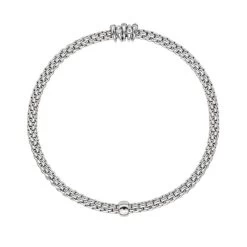 Fope Flex'it Prima 18ct White Gold 0.20ct Diamond Bracelet