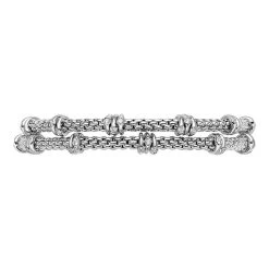 Fope Flex'it Prima 18ct White Gold 0.37ct Diamond Two Row Bracelet -Boutique Fashion Accessories Store FopeFlex itPrima18ctWhiteGold0.37ctDiamondTwoRowBracelet 747B 2FBBR 3