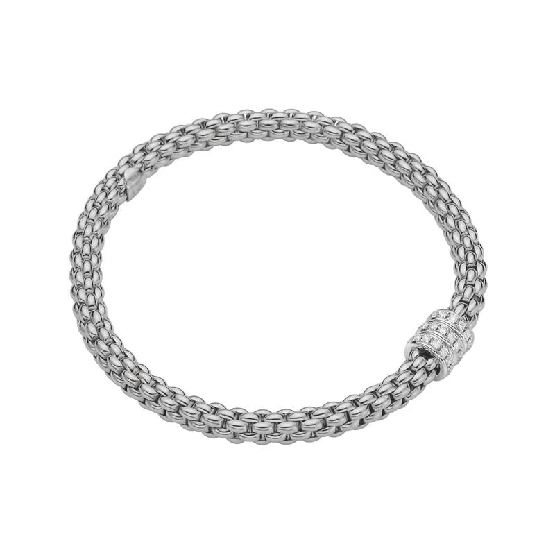 Fope Flex'it Solo 18ct White Gold 0.30ct Diamond Bracelet D 2 Fope Flex'it Solo 18ct White Gold 0.30ct Diamond Bracelet D - Image 2