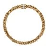 Fope Flex'it Solo 18ct Yellow Gold 0.10ct Diamond Bracelet