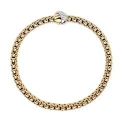 Fope Vendome 18ct Yellow Gold 0.20ct Diamond Bracelet