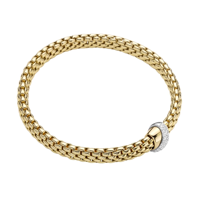 Fope Vendome 18ct Yellow Gold 0.20ct Diamond Bracelet 3 Fope Vendome 18ct Yellow Gold 0.20ct Diamond Bracelet - Image 3