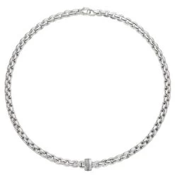 Fope Eka 18ct White Gold 0.21ct Diamond Necklace