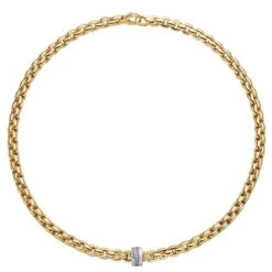 Fope Eka 18ct Yellow Gold 0.21ct Diamond Necklace