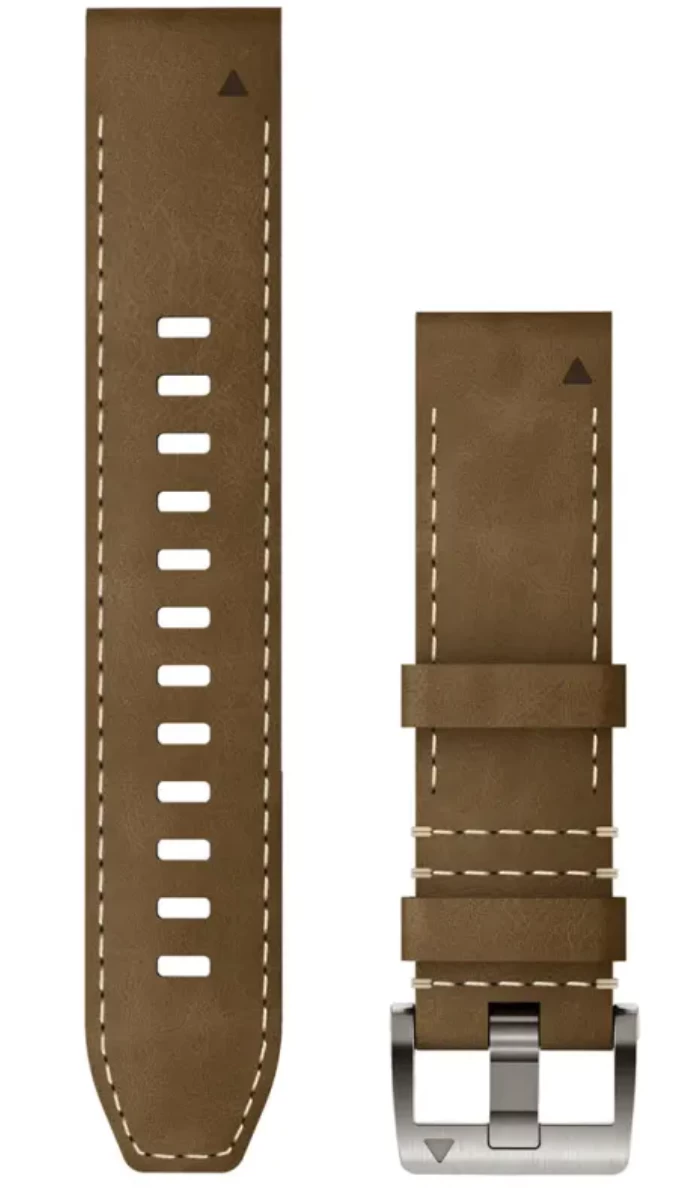 Garmin Watch Band QuickFit 22 Leather FKM Hybrid Tundra Black 1 Garmin Watch Band QuickFit 22 Leather FKM Hybrid Tundra Black