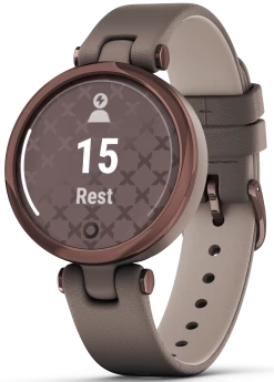 Garmin Watch Lily Dark Bronze Paloma Case And Italian Leather Band