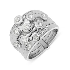 Hans D. Krieger 18ct White Gold 1.02ct Diamond Ring D