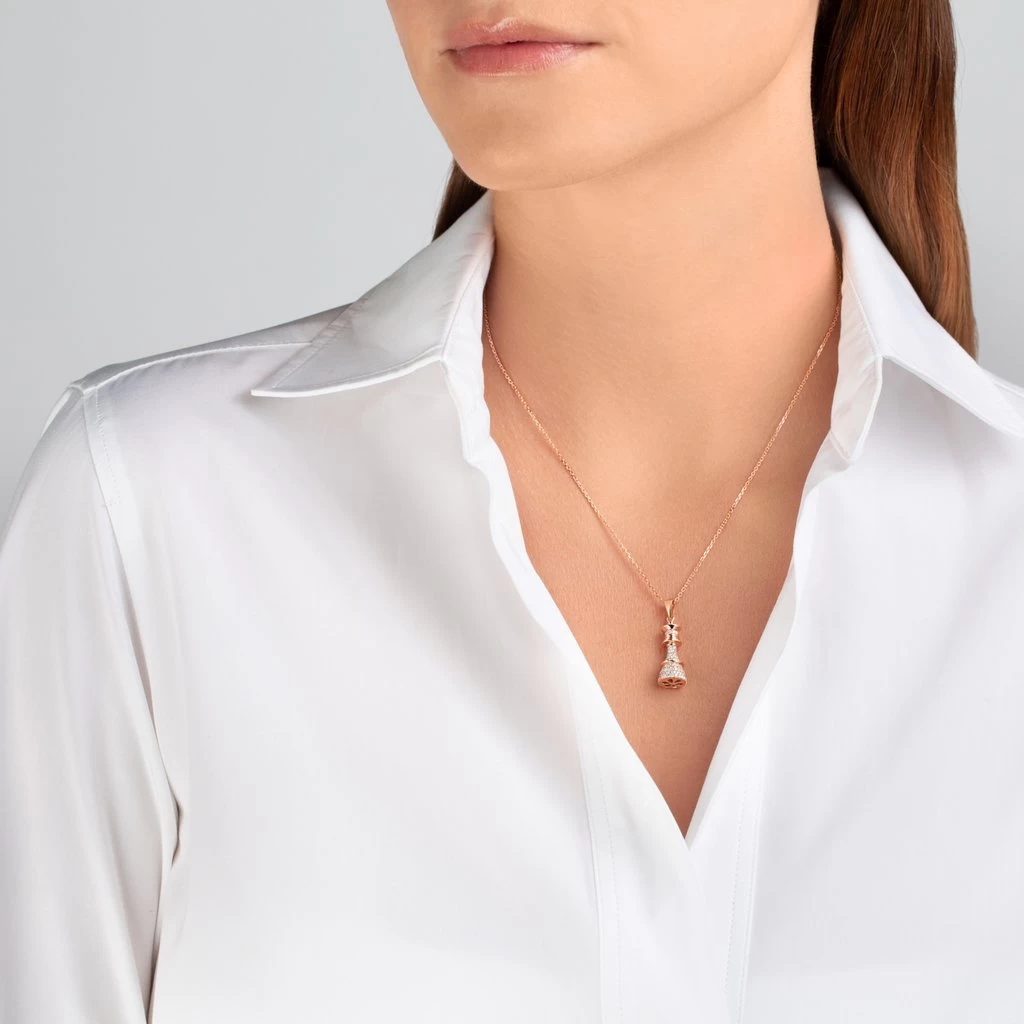 Ksenia Mirella The Queen 18ct Rose Gold 4.00ct Diamond Pave Necklace 2 Ksenia Mirella The Queen 18ct Rose Gold 4.00ct Diamond Pave Necklace - Image 2