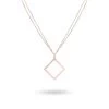 Ksenia Mirella Geo 18ct Rose Gold 0.11ct Diamond Square Necklace