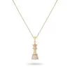 Ksenia Mirella The Queen Yellow Gold 1.00ct Diamond Pave Chess Necklace