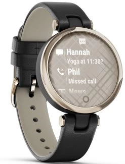 Garmin Watch Lily Cream Gold Black Case And Italian Leather Band -Boutique Fashion Accessories Store Lily HR 5002.16 a6329638 b77d 45cc 808d 98a8003673ac