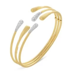 Marco Bicego Lucia 18ct Yellow Gold 0.45ct Diamond Bangle