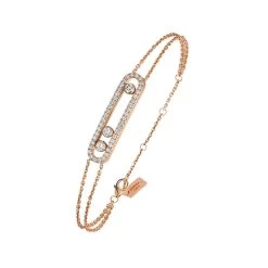 Messika Move Classic Pave 18ct Rose Gold 0.65ct Diamond Bracelet