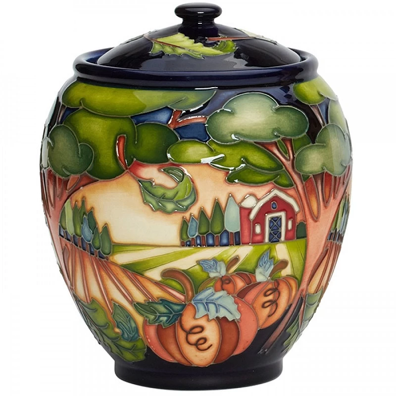 Moorcroft The Pumpkin Farm Limited Edition Lidded Jar 1 Moorcroft The Pumpkin Farm Limited Edition Lidded Jar