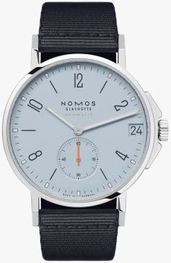 Nomos Glashutte Watch Ahoi Neomatik 38 Date Sky Sapphire Crystal