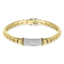 Picchiotti 18ct Yellow Gold Diamond Pave Bracelet D