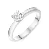 Platinum Diamond Round Brilliant Cut Certified Solitaire Ring
