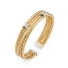 Ponte Vecchio Nobile 18ct Yellow Gold 0.14ct Diamond Crossover Bangle