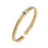 Ponte Vecchio Nobile 18ct Yellow Gold Diamond Crossover Bangle