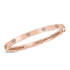 Roberto Coin Love In Verona 18ct Rose Gold Diamond Bangle