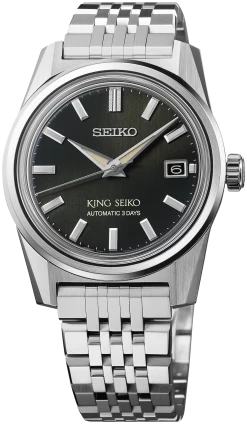 King Seiko Watch KSK Olive Suede 6R 3 Day Power Reserve