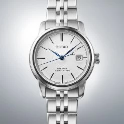 Seiko Presage Watch Pure White Enamel -Boutique Fashion Accessories Store SeikoPresageWatchPureWhiteEnamelSPB403J12