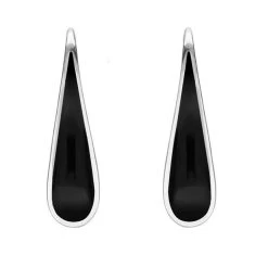 Sterling Silver Whitby Jet Curved Pear Two Piece Set -Boutique Fashion Accessories Store SilverWhitbyJetPearHookEarrings E2011 f2094b2d d452 455e a970 9a4aa16afac3