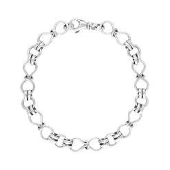Sterling Silver Figure Of Eight Bracelet