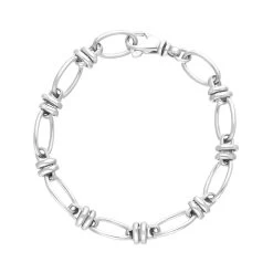 Sterling Silver Handmade Cable Chain Bracelet