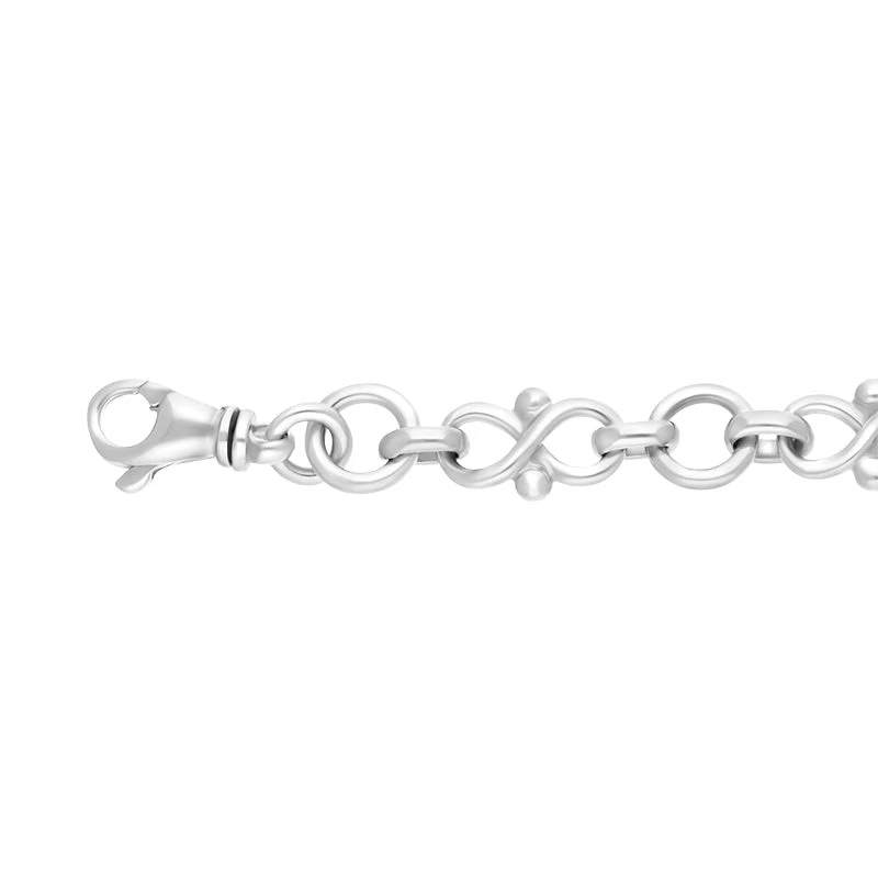 Sterling Silver Infinity Link Handmade Bracelet 2 Sterling Silver Infinity Link Handmade Bracelet - Image 2