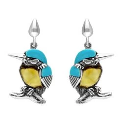 Sterling Silver Amber Turquoise Medium Kingfisher Two Piece Set -Boutique Fashion Accessories Store SterlingSilverAmberTurquoiseMediumKingfisherTwoPieceSetE2252 3a497b24 f507 4c82 8f49 81f6db559352