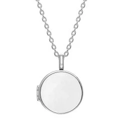 Sterling Silver Bauxite Small Round Locket