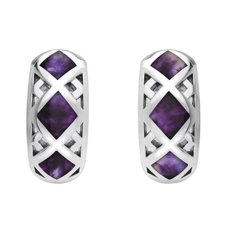 Sterling Silver Blue John Curved Crossover Two Piece Set 3 Sterling Silver Blue John Curved Crossover Two Piece Set - Image 3