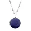 Sterling Silver Lapis Lazuli Small Round Locket