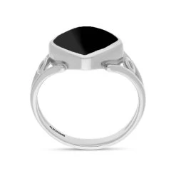 Sterling Silver Whitby Jet Cushion Cut Ring -Boutique Fashion Accessories Store Sterling Silver Whitby Jet Cushion Cut Ring R1246 3