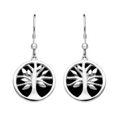 Sterling Silver Whitby Jet Medium Round Tree Of Life Two Piece Set -Boutique Fashion Accessories Store Sterling Silver Whitby Jet Medium Round Tree of Life Two Piece Set Earrings 8f28a798 b512 40b8 ac1b 415c97e2233e