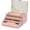 WOLF Jewellery Box Caroline Large Rose Quartz