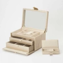 Wolf Jewellery Box Caroline Medium Champagne