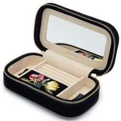 WOLF Jewellery Travel Case Zoe Zip Indigo