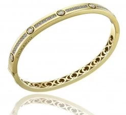 Chimento Armillas Be Mine 18ct Yellow Gold 0.66ct Diamond Hinged Bangle