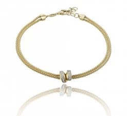 Chimento Stretch Volta 18ct Yellow Gold 0.06ct Diamond Bracelet