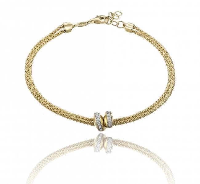 Chimento Stretch Volta 18ct Yellow Gold 0.06ct Diamond Bracelet