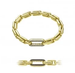 Chimento X-tend 18ct Yellow Gold White And Black Diamond Stretch Bracelet